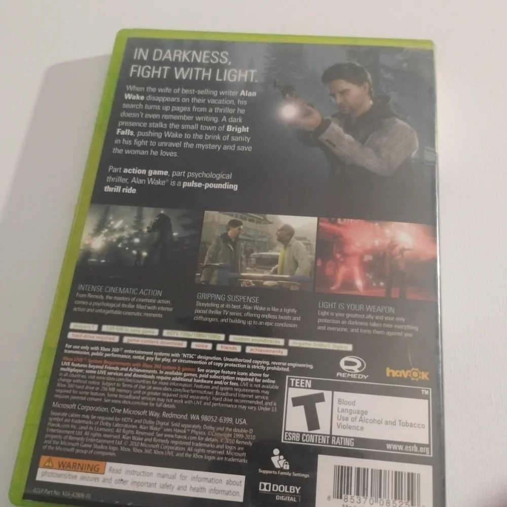 Microsoft Xbox 360 Alan Wake - Green Case